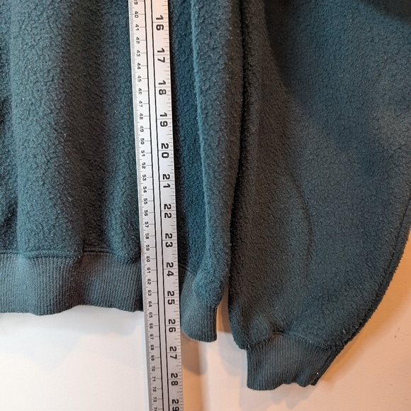 Vintage 80s Roots Canada Athletics Green Sherpa Embroidered Logo Crew Mens Small - Picture 11 of 12